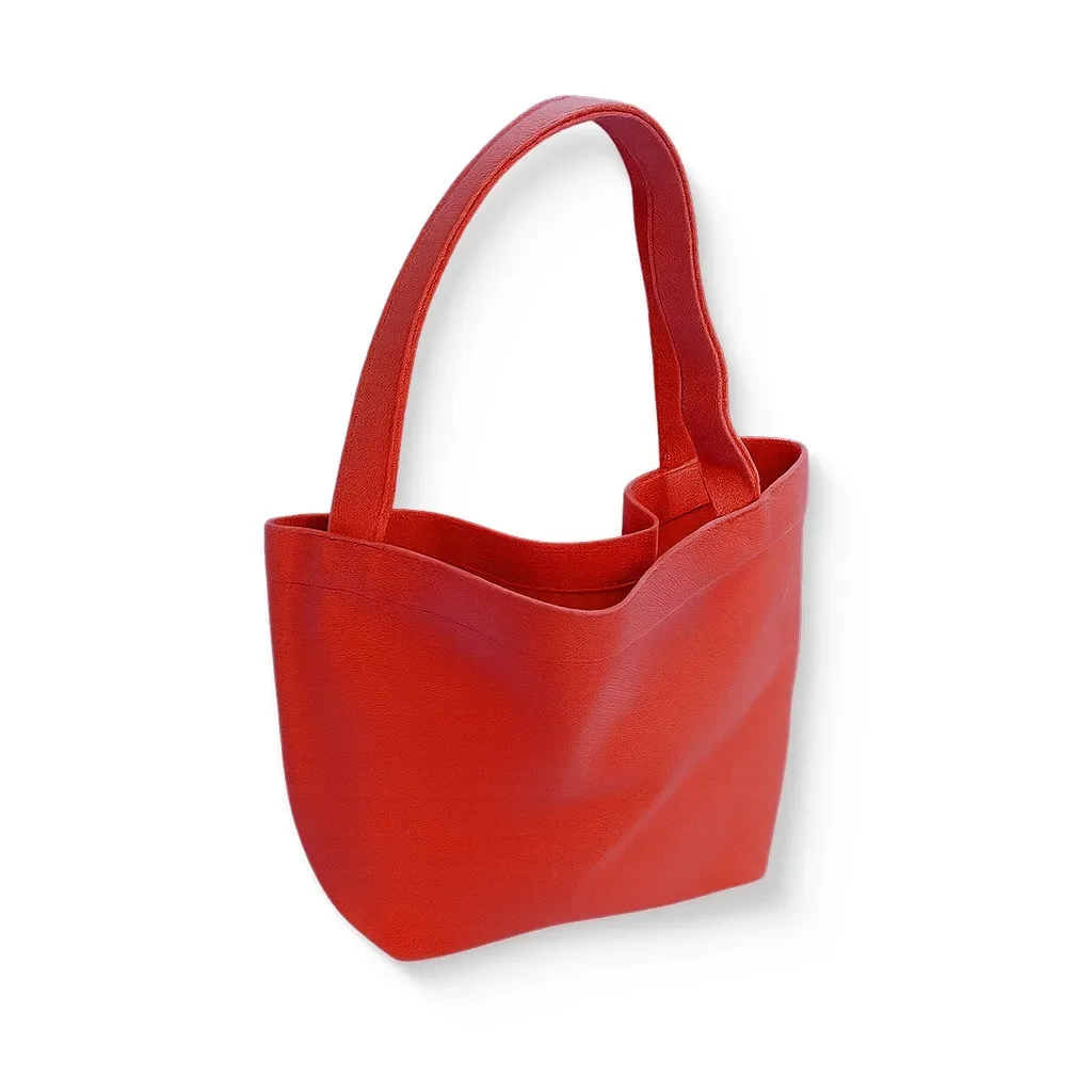 sac fourre-tout coréen en toile, couleur unie simple, sacs de shopping tendance, petits sacs pour le quotidien, sac à main pliable décontracté