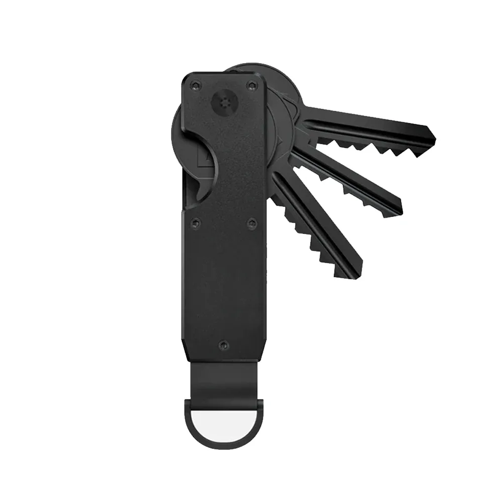 organiseur de clés compact en métal, porte-clés minimaliste, étui pour clés, peut contenir 2 à 6 clés.