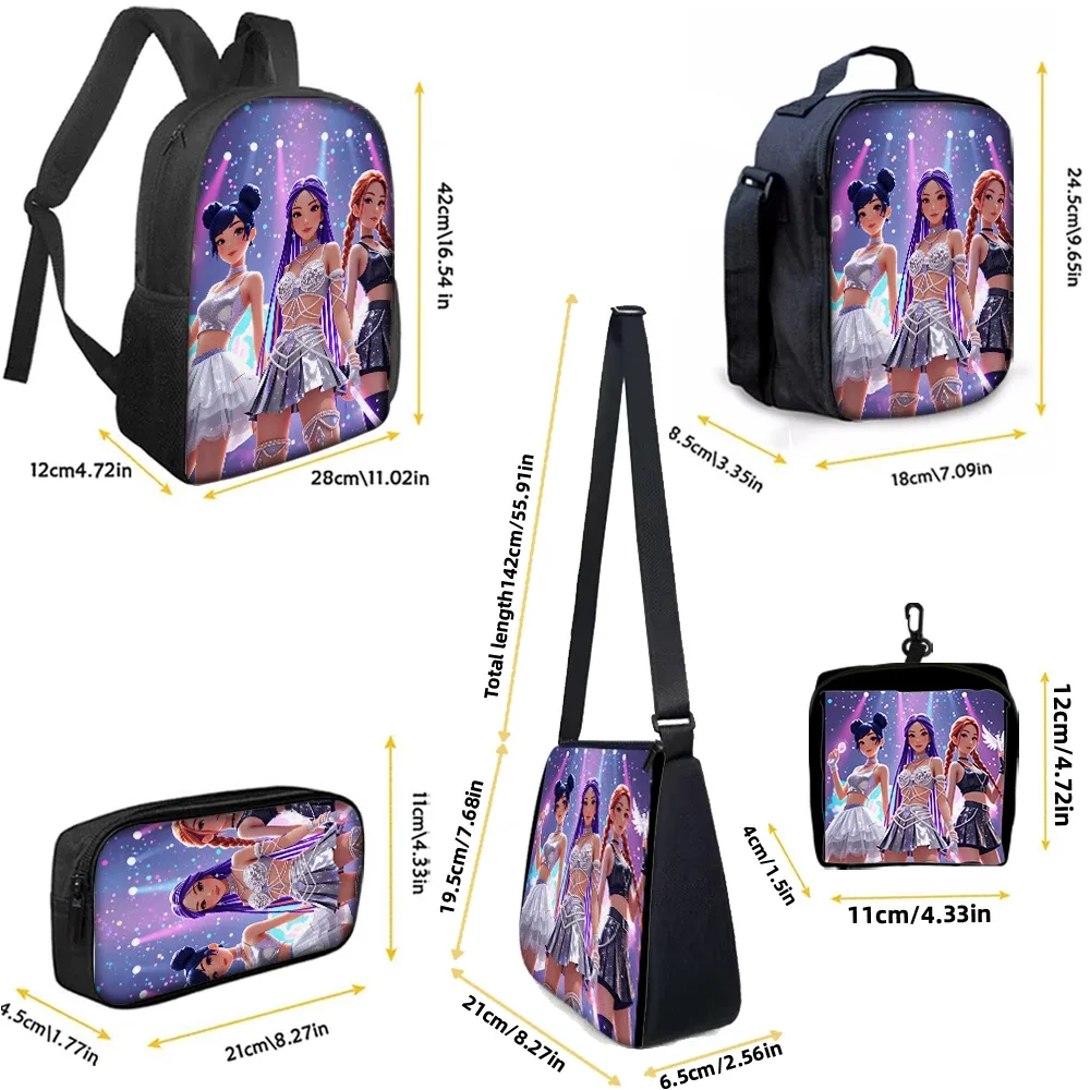 sac dos polyester motifs personnages danse violet étoiles accessoires cosmétique lunch usage journalier capacité litres