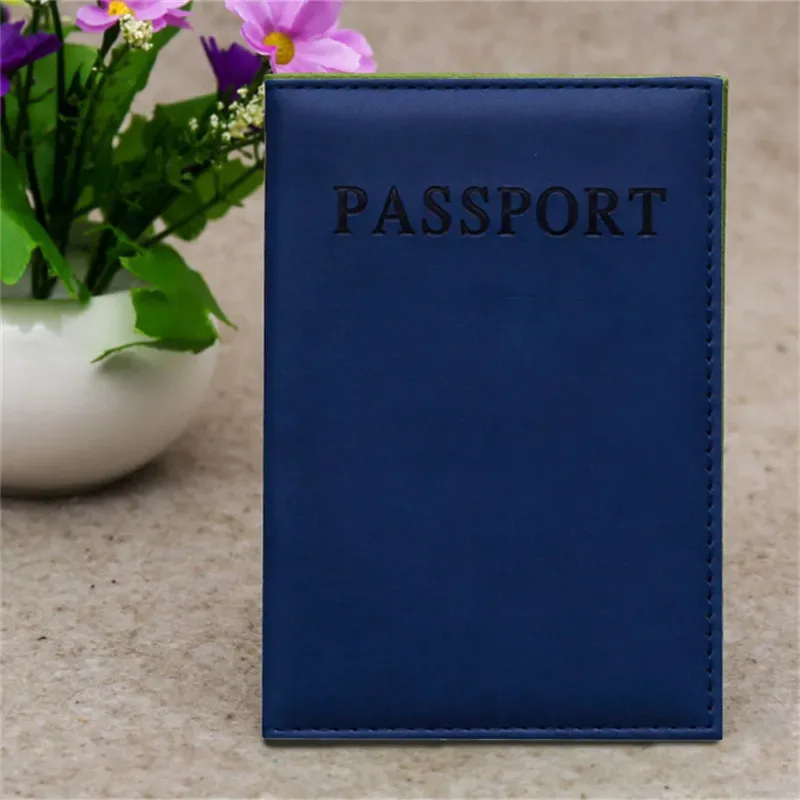 1pc mode nouveau pu femmes porte-passeport couple modèles filles voyage passeport couverture unisexe porte-carte homme porte-carte portefeuille