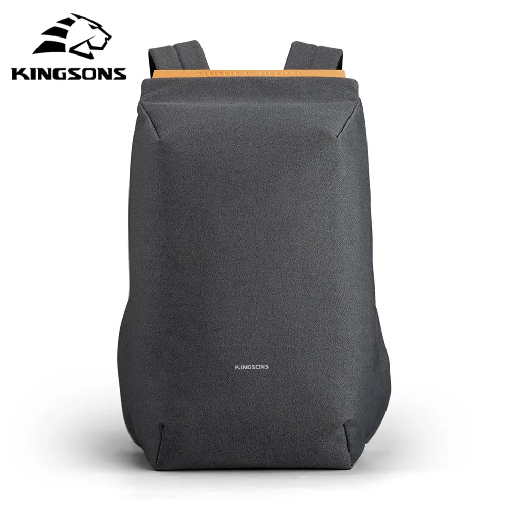 kingsons 15.6 ''nouveaux sacs à dos étanches usb charge sac d'école antivol hommes et femmes sac à dos pour ordinateur portable voyage mochila