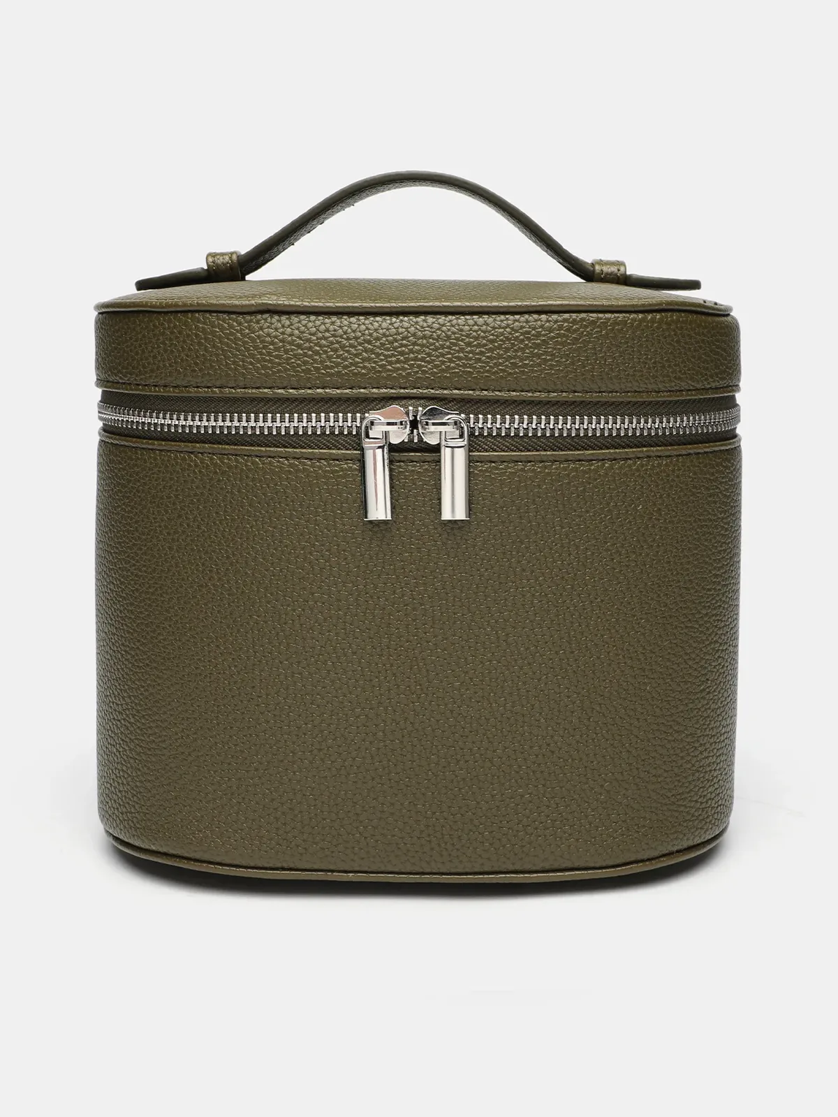 sacs à cosmétiques de voyage en cuir pu avec poignée minimaliste, double fermeture éclair, trousse de maquillage de beauté portable pour dames, nouvelle collection