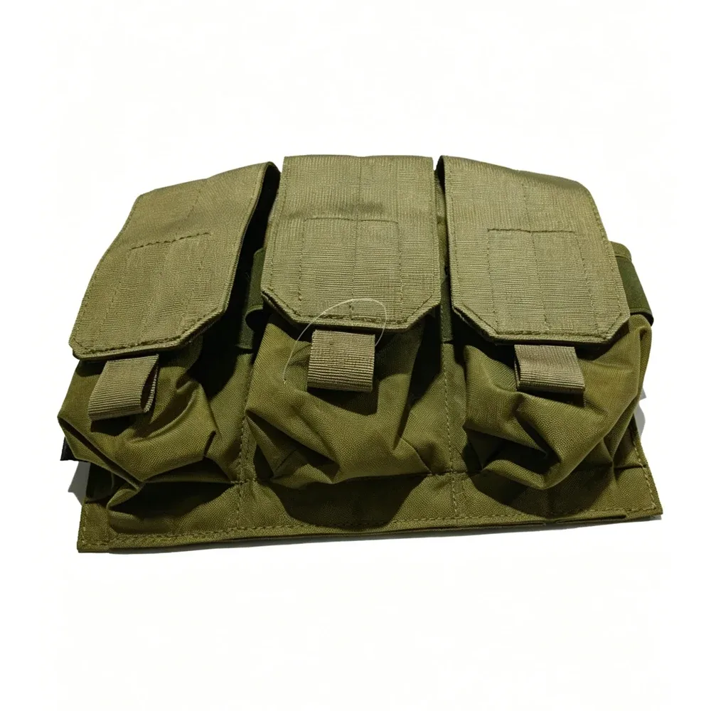 sac de rangement tactique triple pour accessoires d'extérieur, sac d'accessoires pour gilet molle