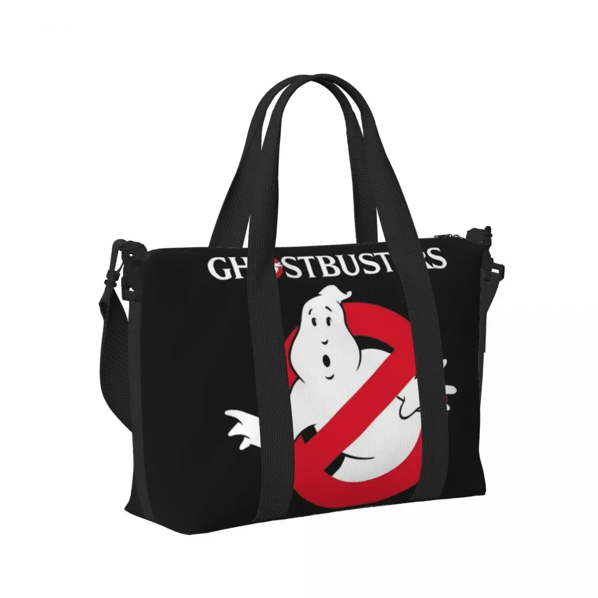sac fourre-tout avec logo ghostbusters personnalisé pour femme, grande capacité, dessin animé, film de comédie, salle de sport, plage, sacs de voyage