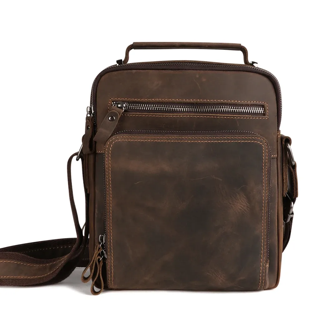 joyir nouveau cuir véritable hommes vintage sacs à main petit rabat hommes sac à bandoulière décontracté bureau sacs de messager mode sac à bandoulière
