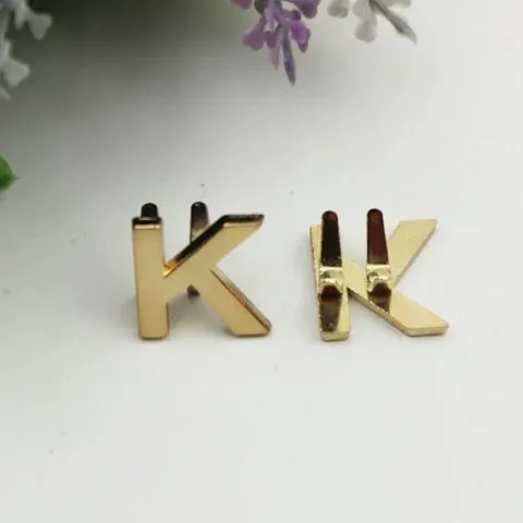 rivets métalliques anglais 26 lettres, 5 pièces, clous à griffes pour sacs, vêtements, chapeaux, décor en cuir, alphabets, artisanat fait à la main