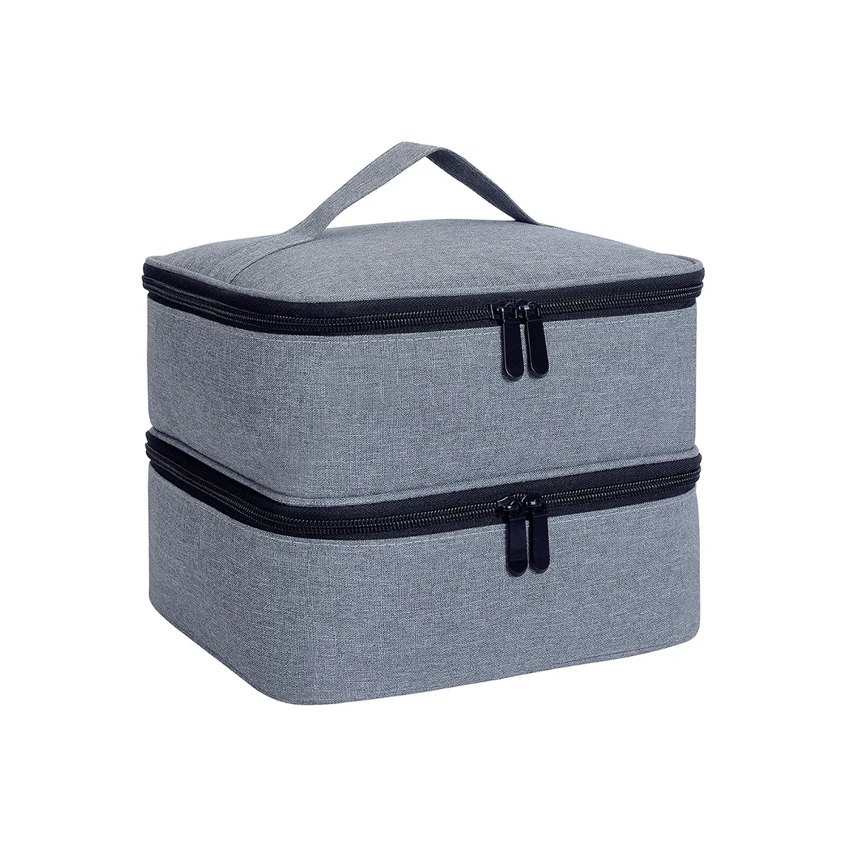 organisateur de vernis à ongles, sac de rangement cosmétique double couche à main pour les passionnés d'ongles, peut contenir des outils à ongles, du vernis à ongles, du gel à ongles, d