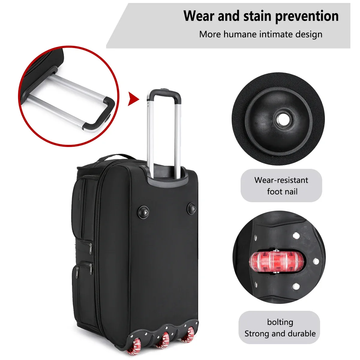 Nouveau Sac de Voyage Tendance 2026 Grande Capacité pour Femme, Sac de Sport pour Homme, Sac de Voyage Imperméable, Sac à Roulettes, Sac Polochon
