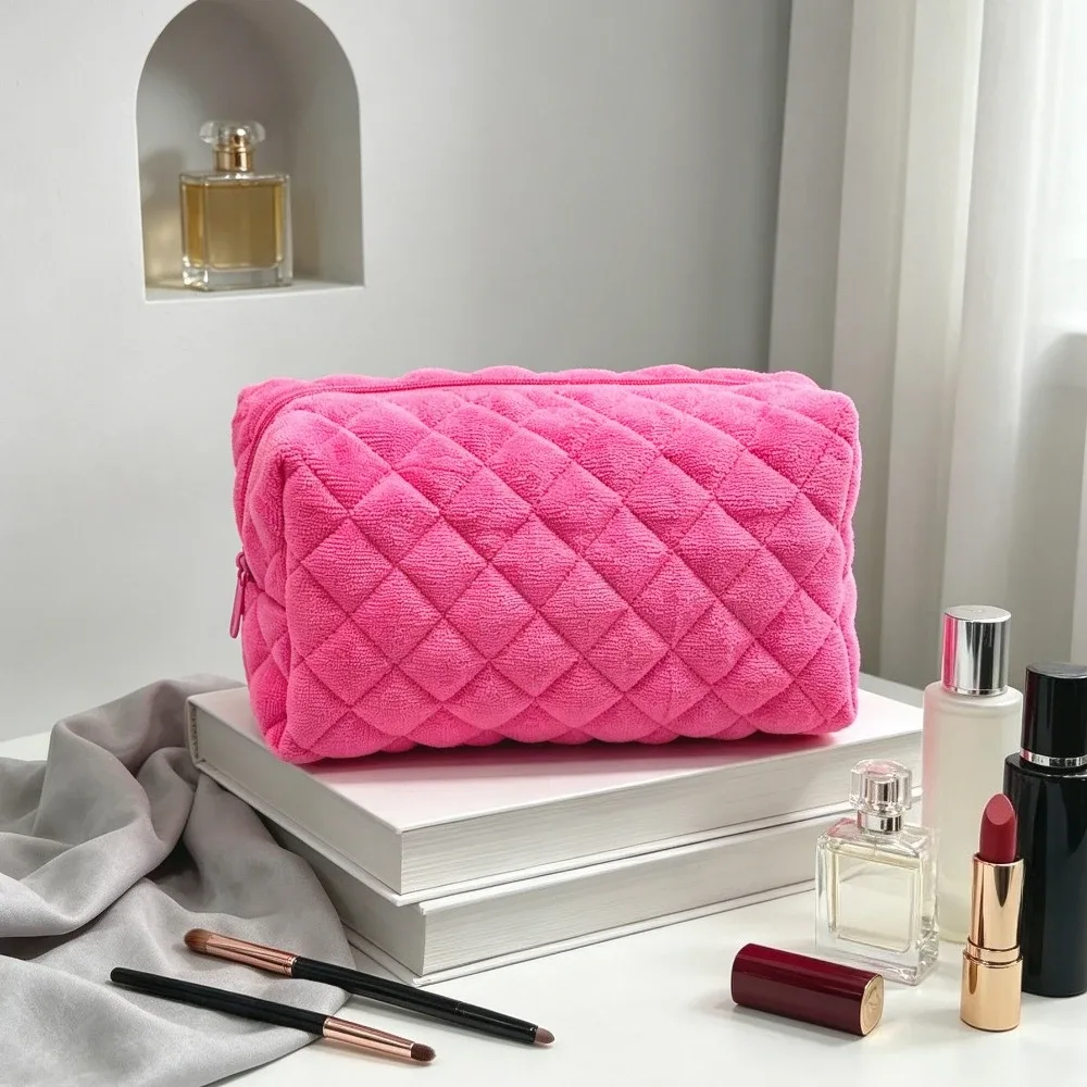 jolie trousse de toilette carrée pour femmes, multifonctionnelle, portable, pour ranger les articles de toilette et le maquillage.