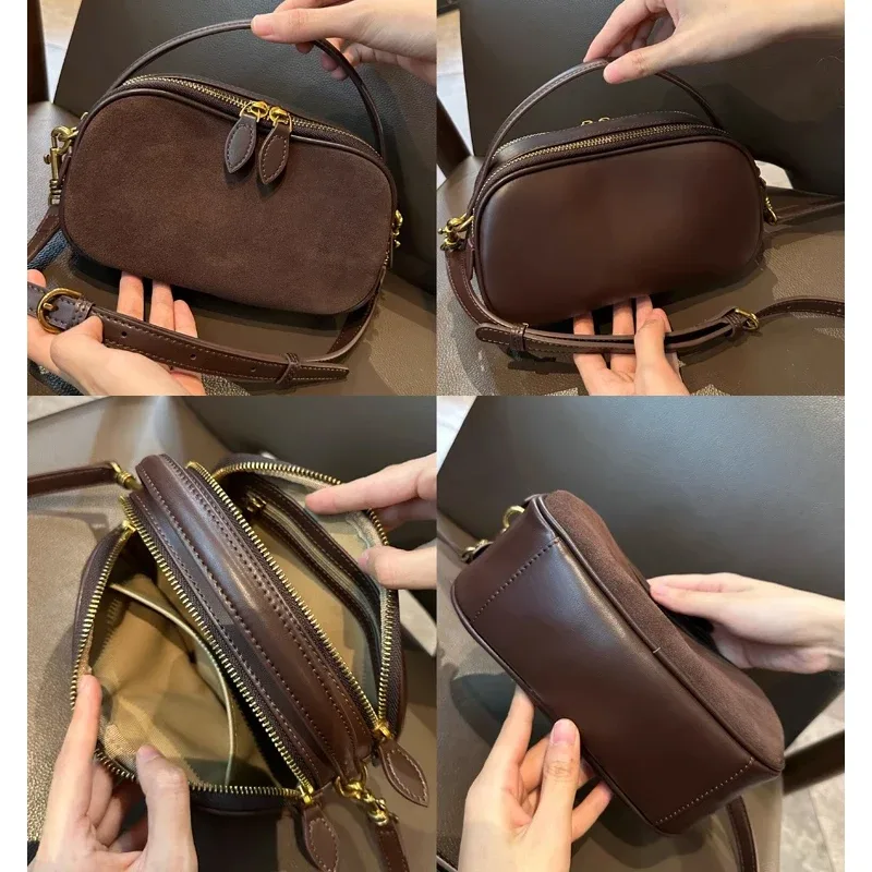 sac à main en cuir de vachette véritable pour femme, sac à bandoulière pour femme, haute qualité, design de luxe, mode féminine