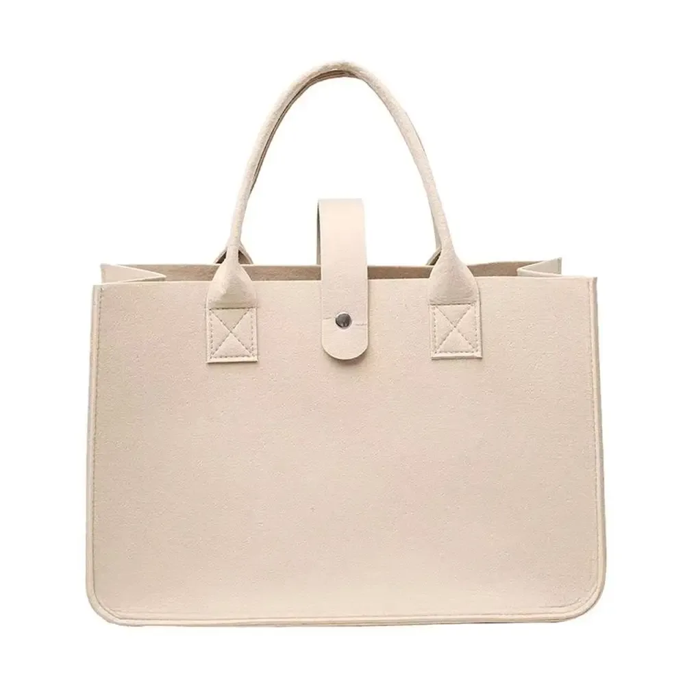 sac momie portable de grande capacité pour femmes, sac à bandoulière en feutre simple, sacoche de couleur unie, sac à main de voyage décontracté