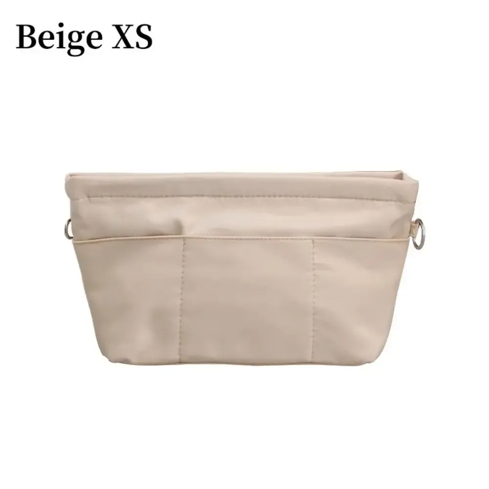 sac de rangement durable en feutre, 1 pièce, avec fermeture éclair, multi-poches, pour sac à main, organisateur de sac cosmétique portable pour femme