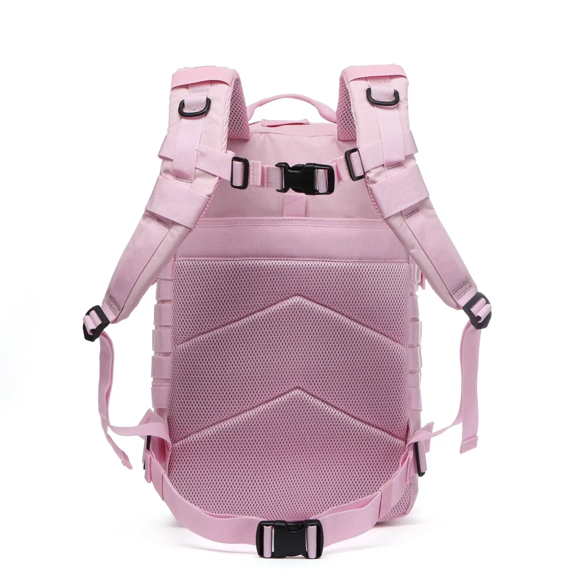 sac dos nylon rose bandes horizontales poche latérale drapeau américain sangles ajustables grande capacité voyage randonnée