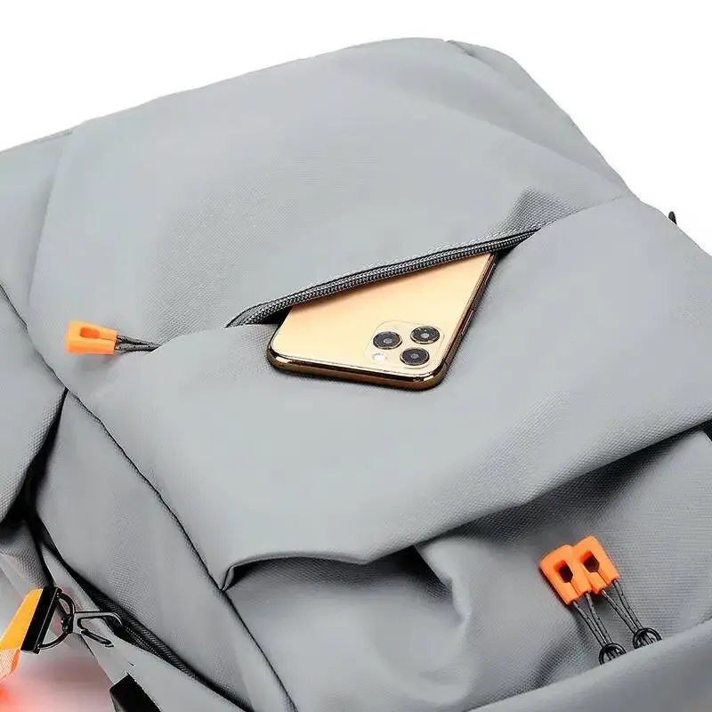 sac dos néoprène gris grande capacité résistant vol ceinture coussin air poche chaussures sangle chaîne broderie polyester usage voyage