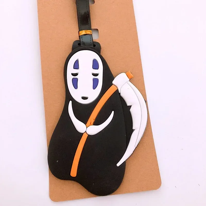étiquette de bagage créative en silicone pour homme sans visage, étiquette de voyage portable, porte-adresse d'identification, accessoires de valise, nouveau style de mode