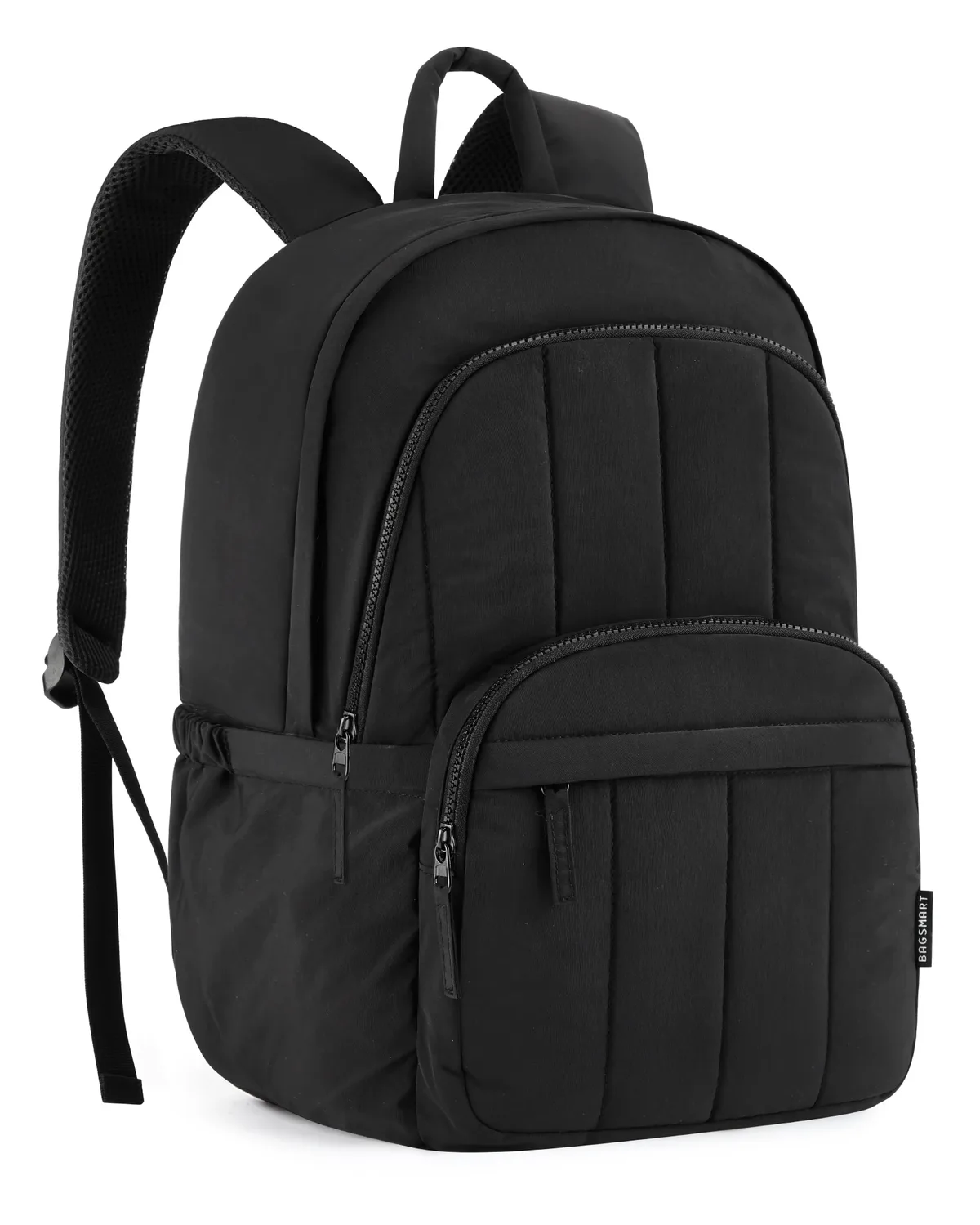 sac dos nylon matelassé gris chic compacts documents accessoires voyage travail étudiant ordinateur portable