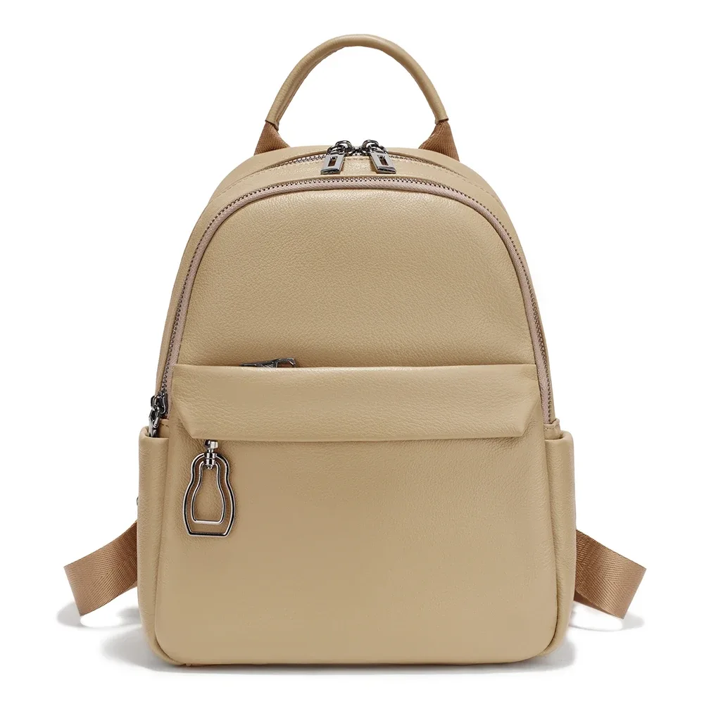 zency – sac à dos 100% cuir véritable pour femmes, cartable de haute qualité pour les déplacements, les voyages et l'école, sac à dos vert, nouveau