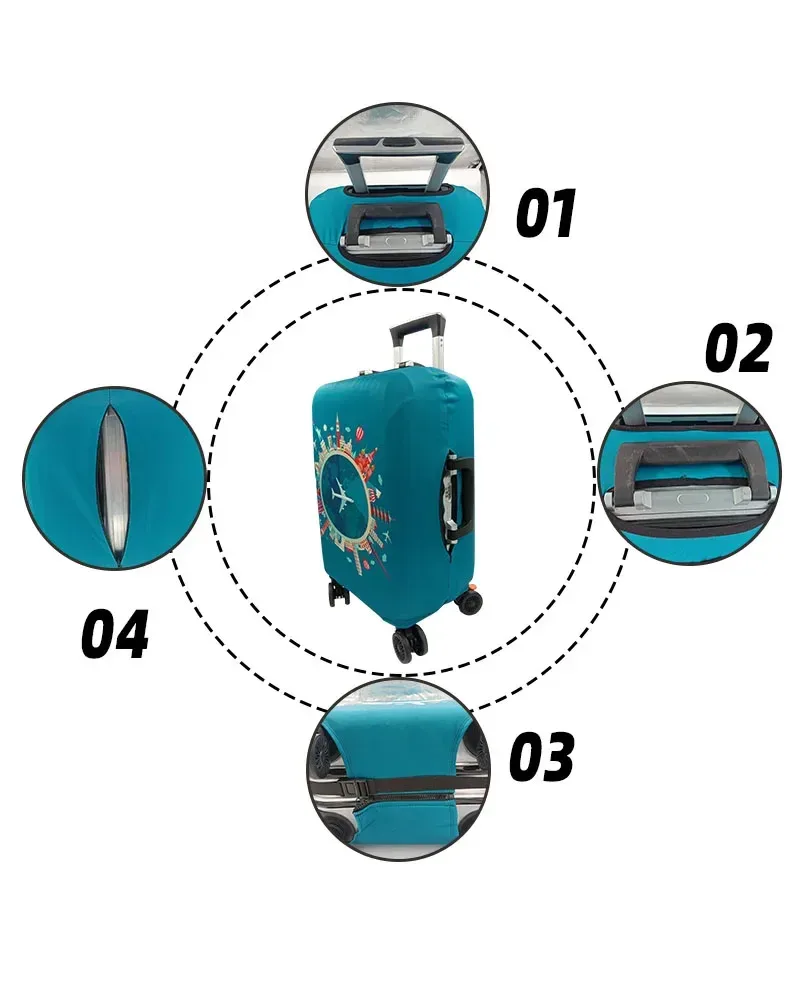 lxhysj housse de bagage élastique housses de protection pour bagages pour 18-32 pouces boîtier de chariot valise housse anti-poussière accessoires de voyage