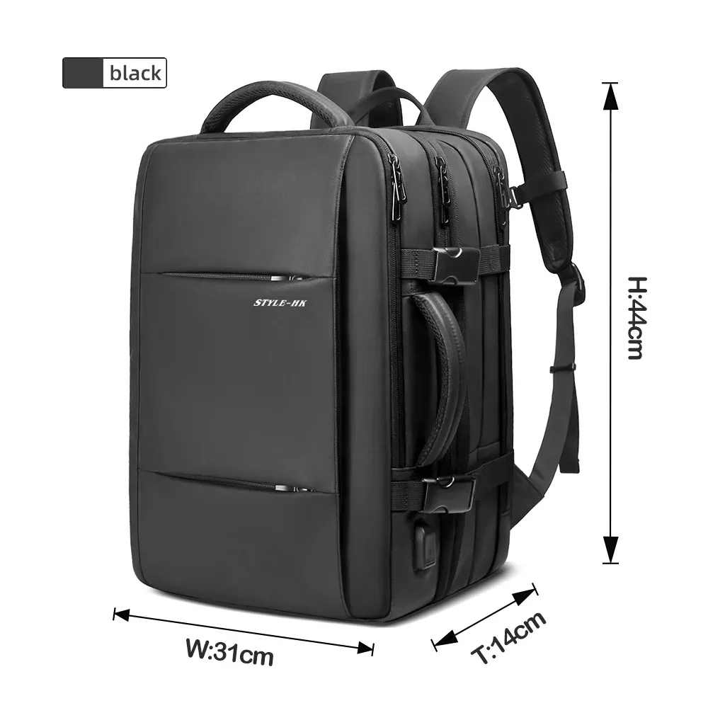 heroic knight – sac à dos de voyage extensible pour hommes, sac à dos de travail de grande capacité pour ordinateur portable 15.6, étanche, cartable d'université décontracté