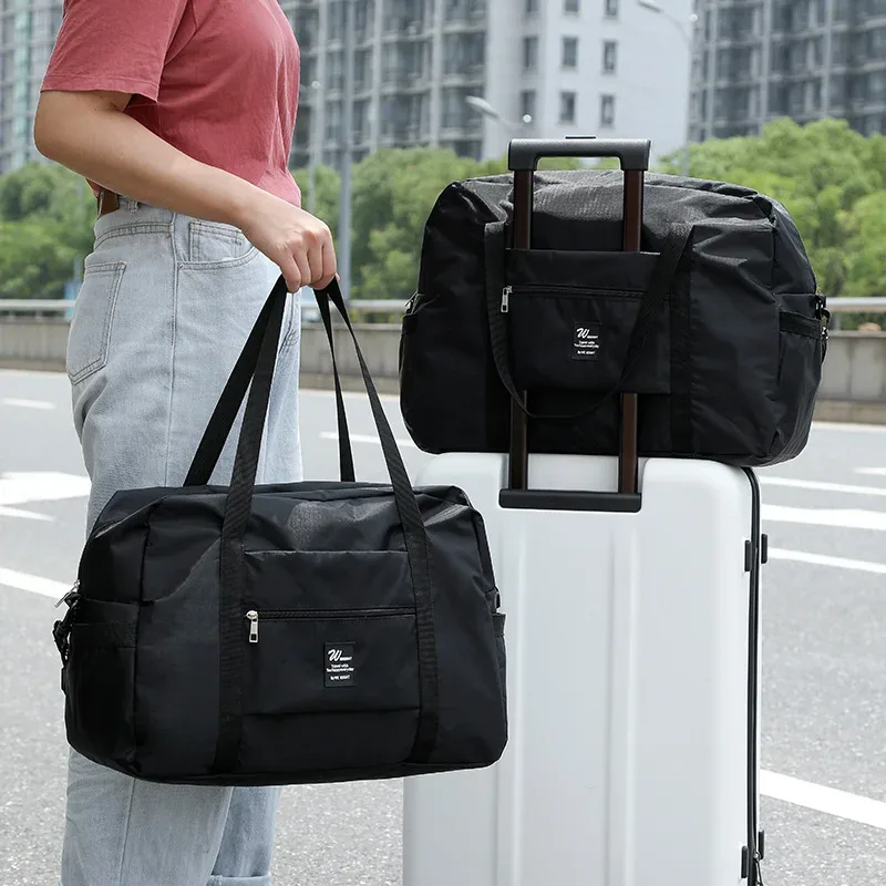 sacs de voyage pliables grande capacité, sacs à main étanches, sacs de vêtements portables, sacs de sport à poignée télescopique, sacs de rangement pour vêtements