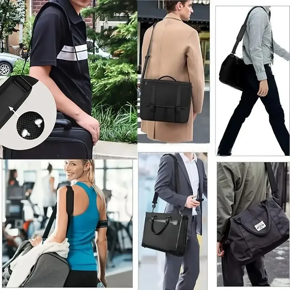 ceinture sac nylon noire longue boucles métal bandoulière rembourré usage voyage transport sac valise