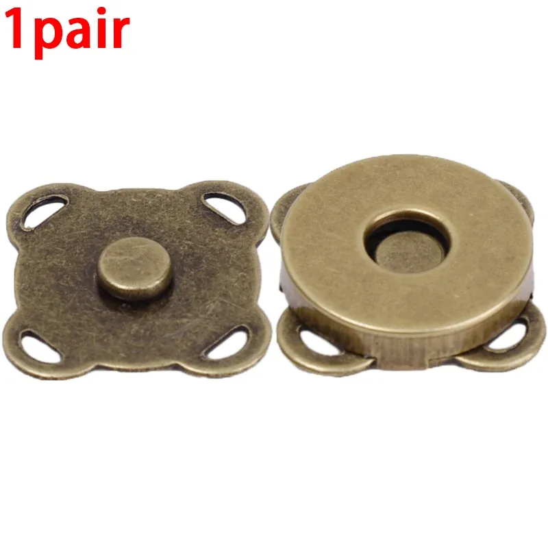 fermoirs magnétiques en métal pour couture, 14/18mm, pour sac à main, bricolage, cadenas, épingles à fleur de prunier, lèvent artisanaux pour vêtements