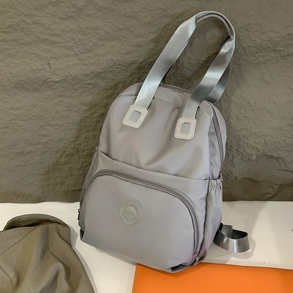 sac à dos de sport en nylon de style coréen, grande capacité, couleur unie, sac à bandoulière de voyage, design de niche, sac de fitness en nylon pour employé de bureau