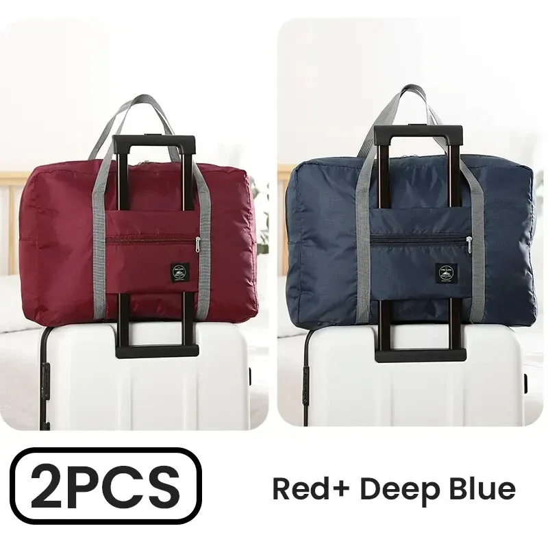 sac de voyage pliable pour les compagnies aériennes, sac à main, week-end, nuit, hôpital, fourre-tout, salle de sport, femmes, hommes, paquet de 2