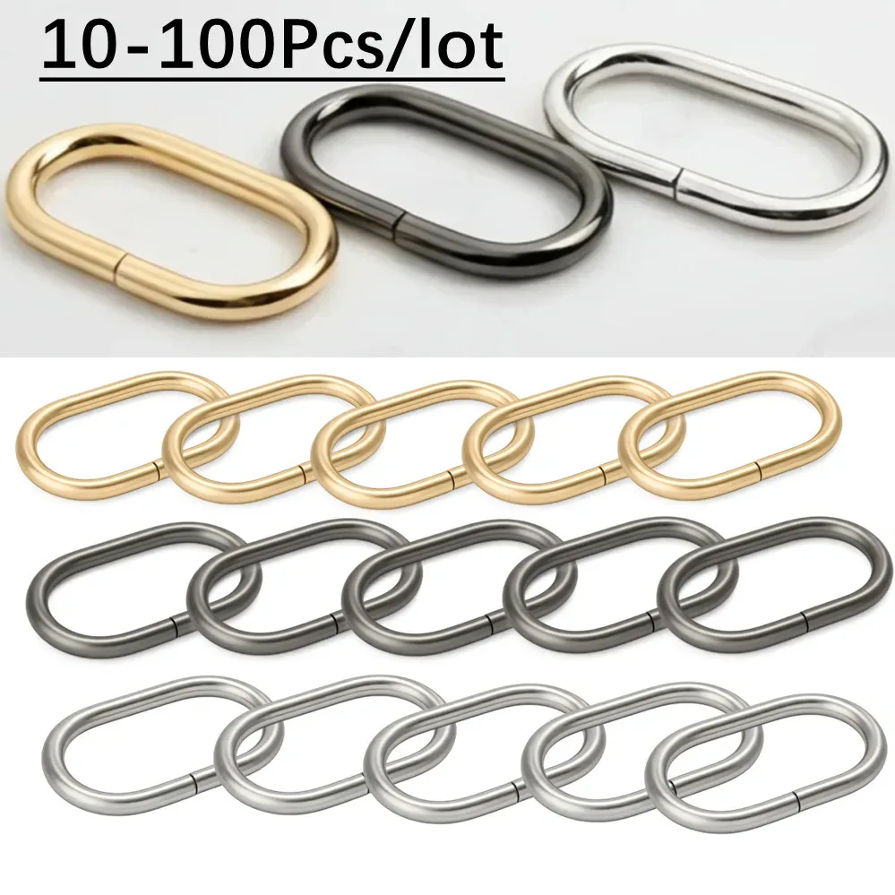 Anneaux Ovale Métal Sac Fixation Collier Chien Accessoire Quincailleries Multicouleur Tailles Variées Travail Cuir Maniement Pratique