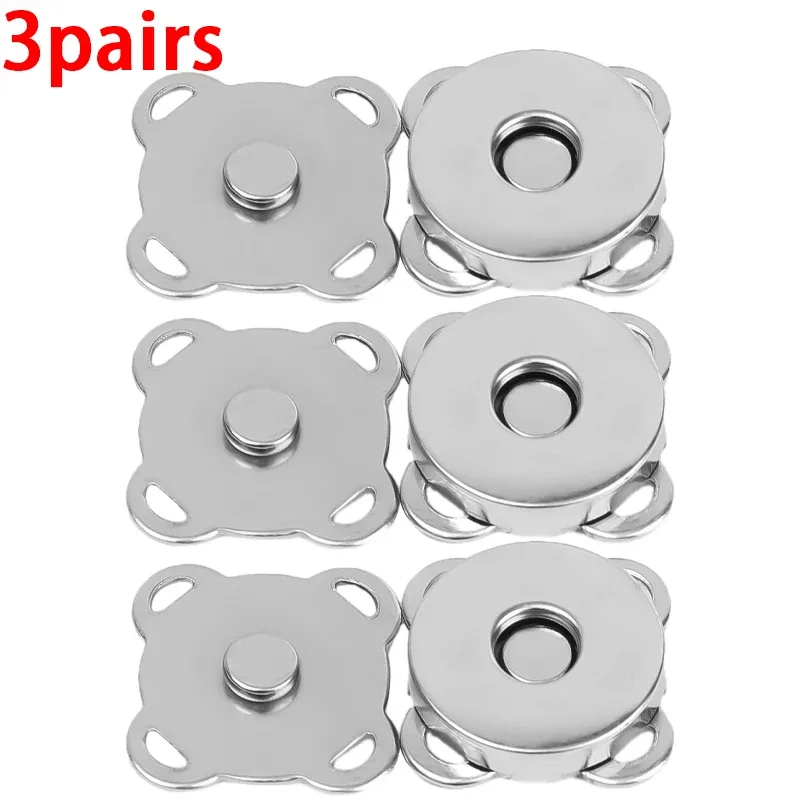 fermoirs magnétiques en métal pour couture, 14/18mm, pour sac à main, bricolage, cadenas, épingles à fleur de prunier, lèvent artisanaux pour vêtements