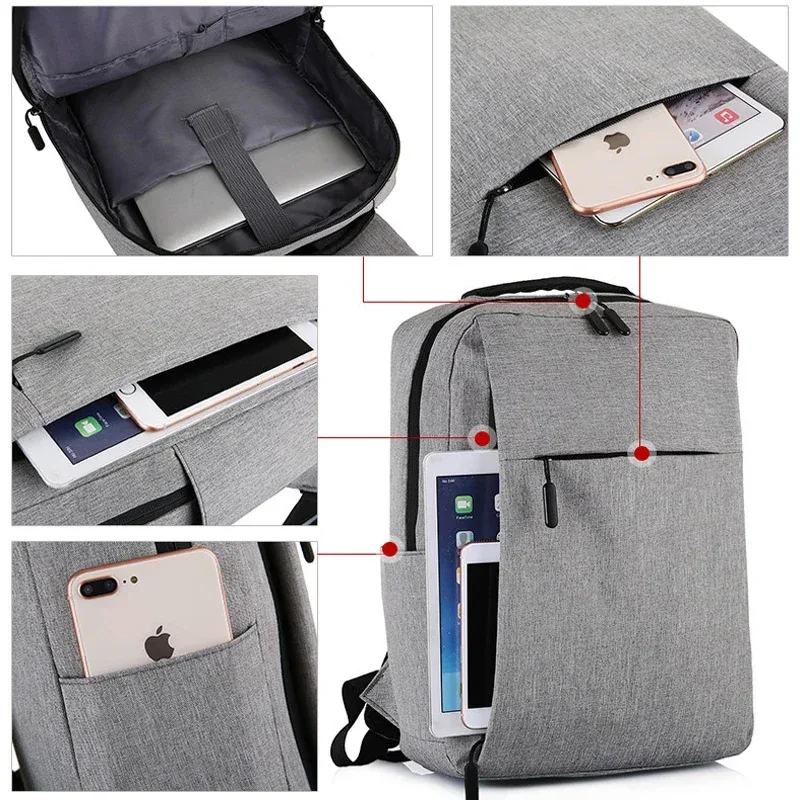 sac à dos pour ordinateur portable 15,6 pouces pour homme, sac à dos de voyage en nylon, sac à dos pour ordinateur portable avec charge usb, sacs à dos d'école imperméables pour homme