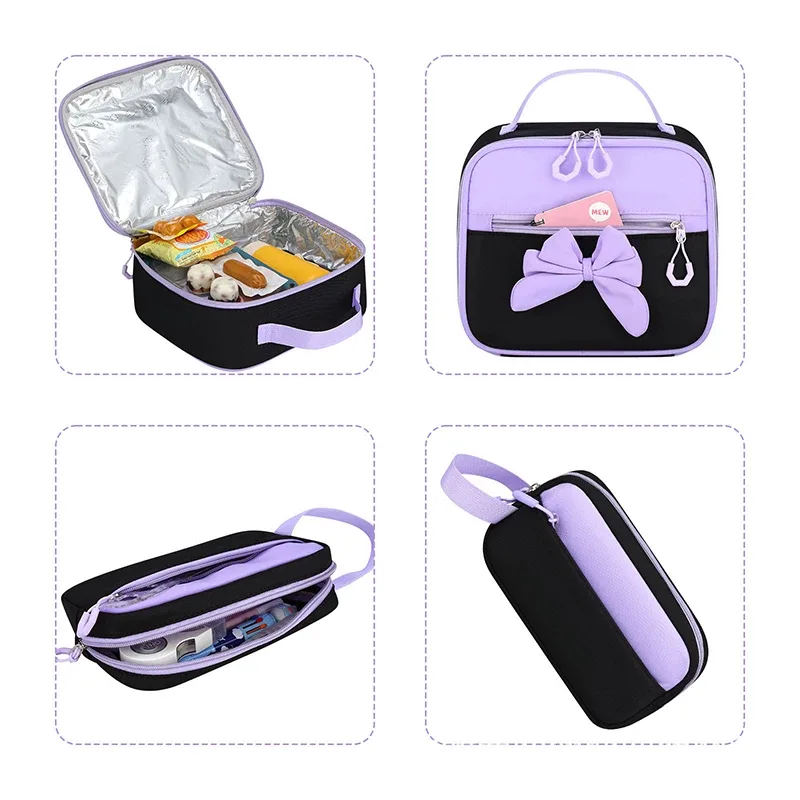 sac dos oxford université motif papillon violet blanc rose imperméable poche limon poche integree courbe dos voyage quotidien transport