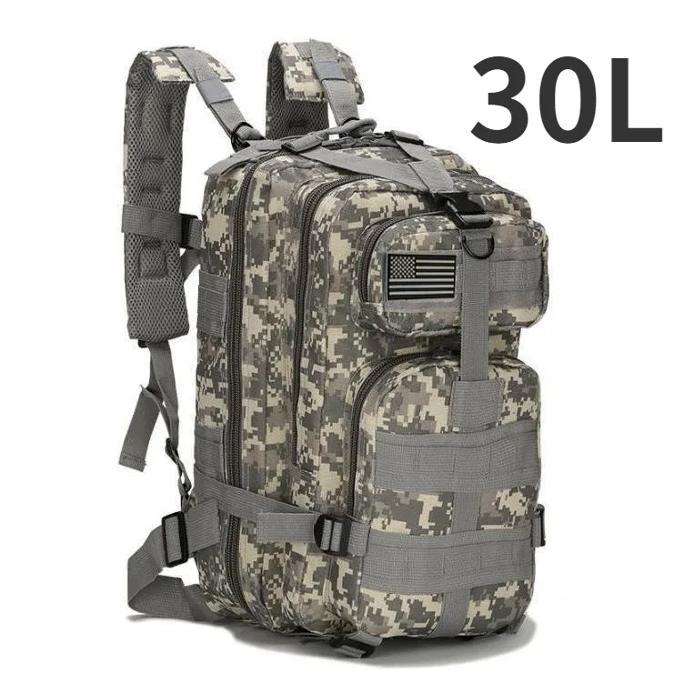 sac à dos tactique camouflage 50l/30l pour homme, sac molle, sac de randonnée imperméable pour le camping, la chasse, la randonnée