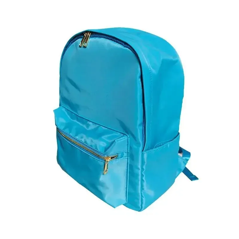 sac à dos en nylon imperméable grande capacité style simple, sac d'école décontracté, pochette de rangement pour les voyages et les activités de plein air