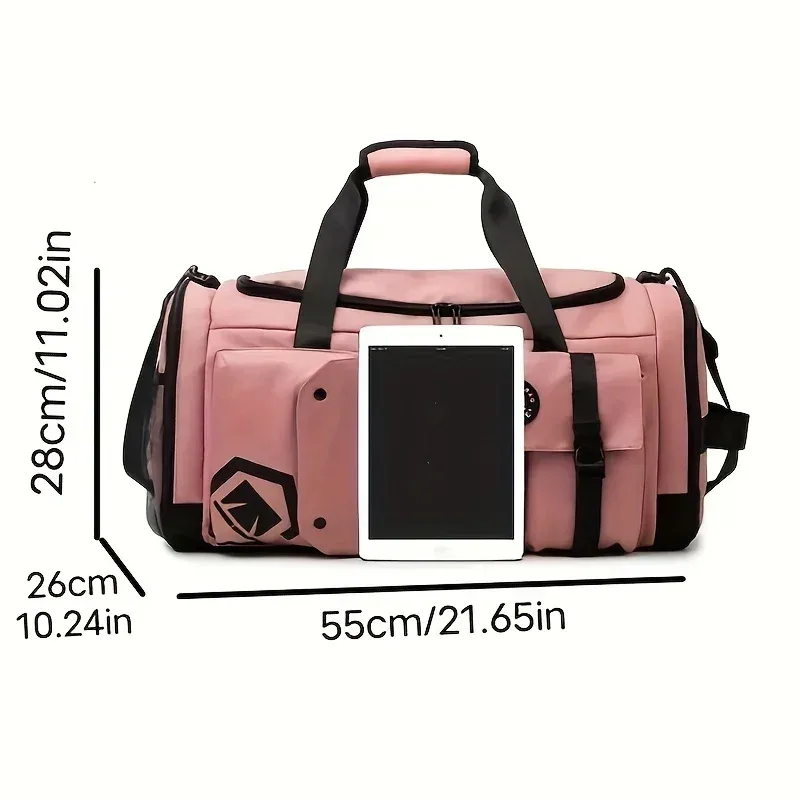 sac à dos de voyage de grande capacité, 1 pièce, séparation humide et sec, sac de sport, compartiment de rangement, tissu oxford, voyage de loisirs