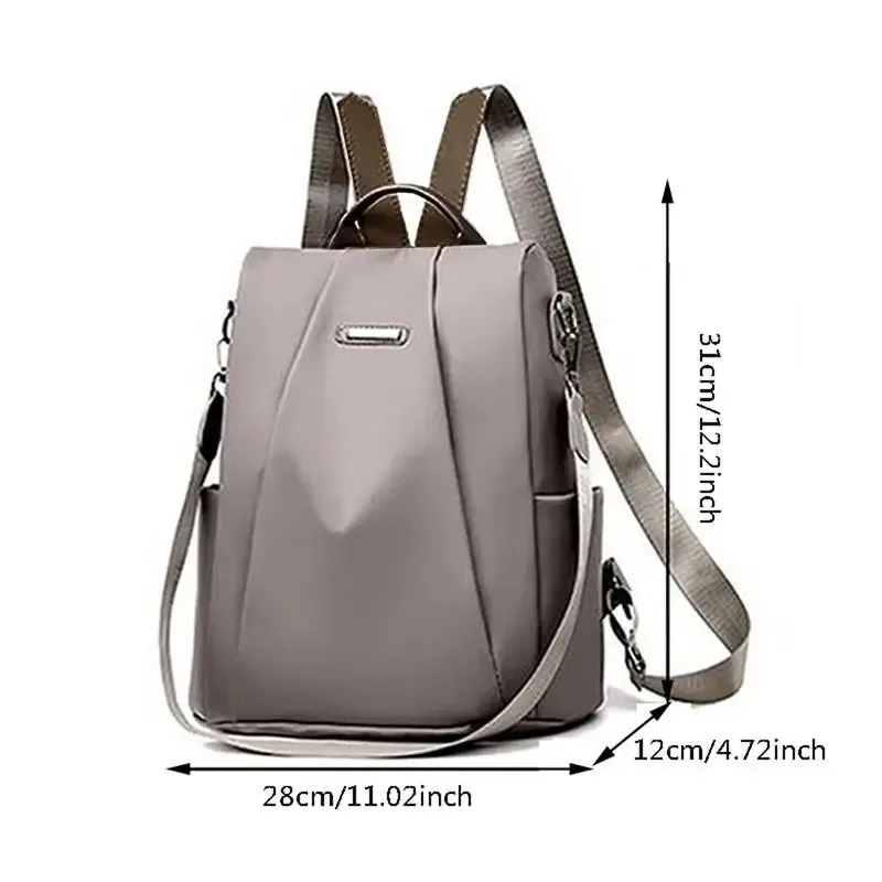 sac à dos multifonction pour femmes, sac d'école décontracté de couleur unie pour filles, sac à bandoulière de voyage à sangle détachable, nouvelle collection 2026