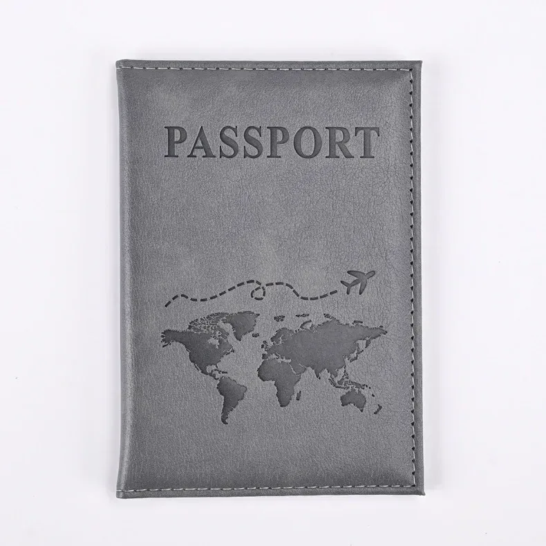 couvertures de passeport pour femmes et hommes, porte-passeport avec lettres imprimées, clips pour billets de vol, porte-carte de crédit bancaire, organisateur de voyage pour passeport