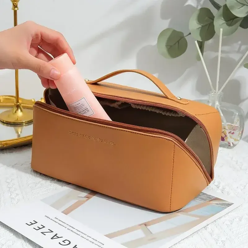 trousse de toilette pour femme, trousse de maquillage, pochette de rangement, boîte de luxe pour femme, trousse à cosmétiques, sac de rangement pour voyage avec fermeture éclair