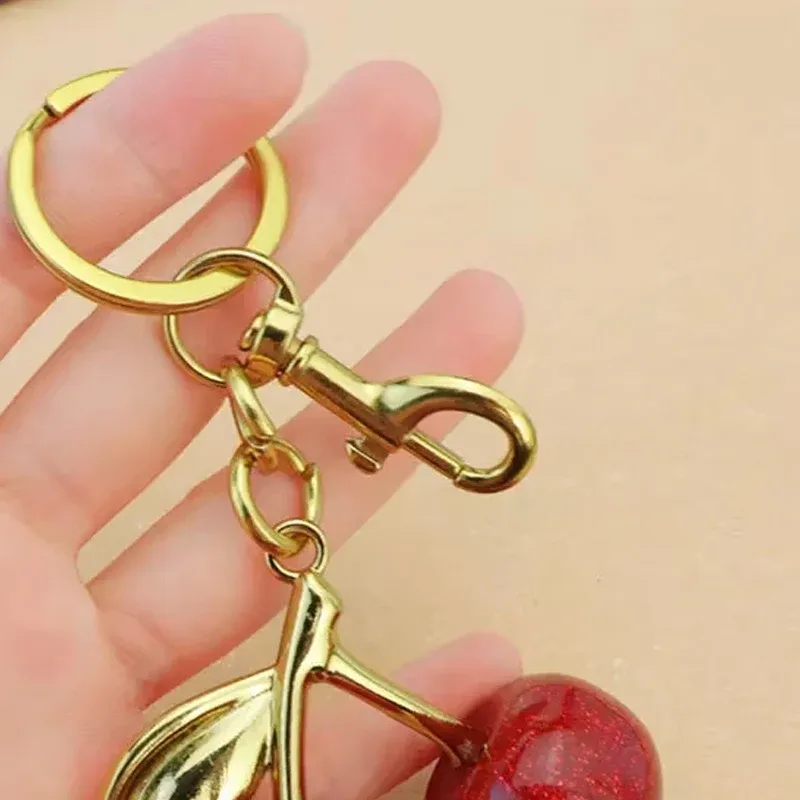 pendentifs en cristal cerise, adaptés aux sacs coach, aux sacs à main pour femmes, aux sacs à bandoulière et aux accessoires de porte-clés