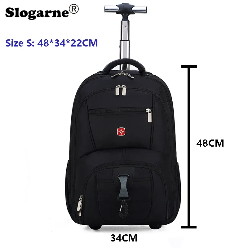 sac à dos de voyage de grande capacité pour hommes et femmes, bagage à roulettes multicouche, sac à dos côtelé, sac d'ordinateur d'affaires, nouveau