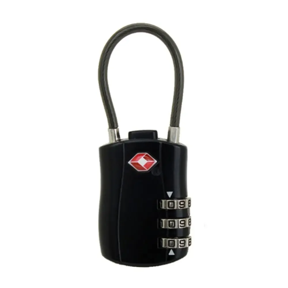 cadenas code douanier serrure tsa métallique noir argent sécurité voyage valise sac porte documents