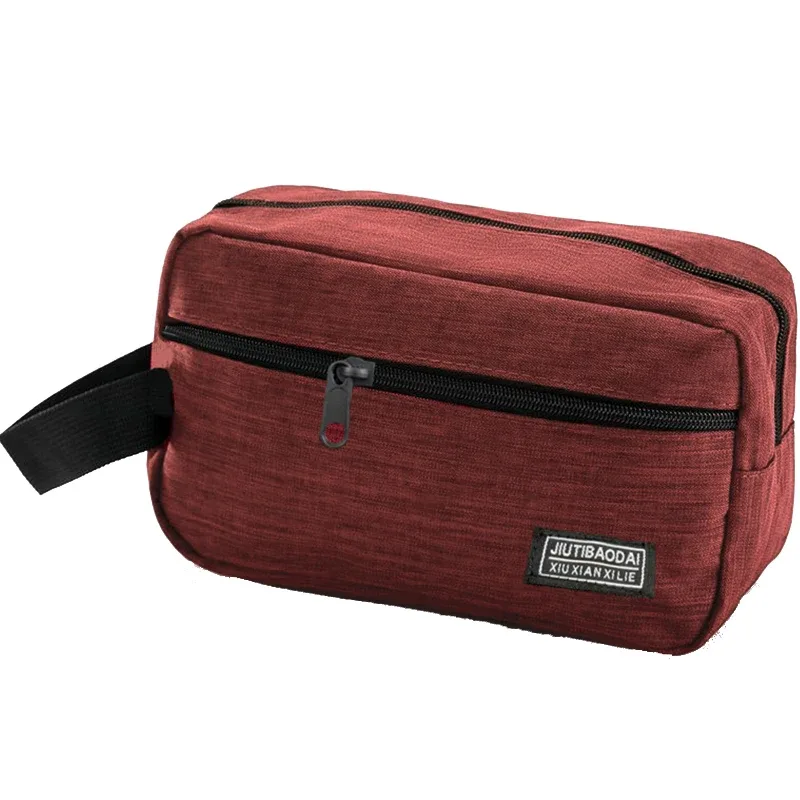 pochette de rangement pour maquillage en tissu oxford durable, sac de toilette de voyage étanche, organisateur de cosmétiques multi-poches pour voyage