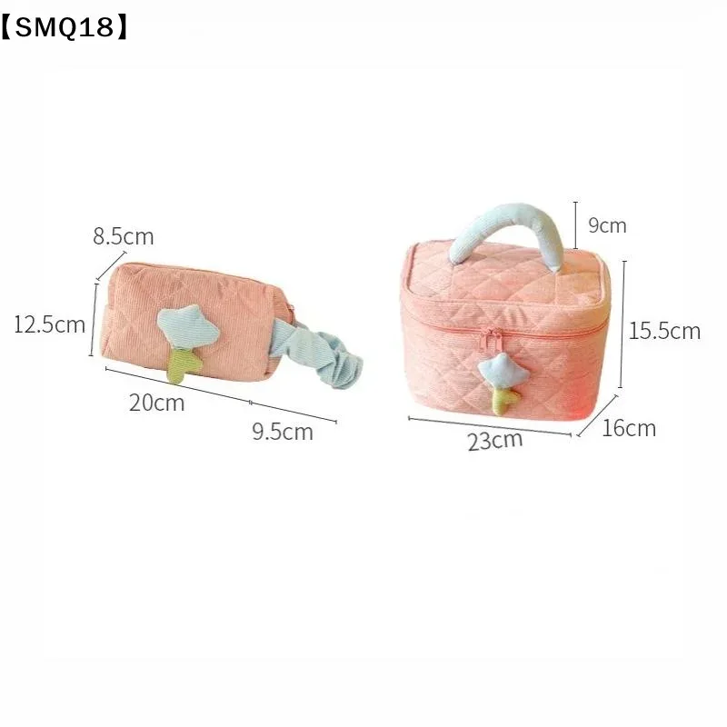 sac de rangement pour cosmétiques, 1 pièce, sac de voyage d'affaires, sac de toilette portable en velours côtelé de grande capacité, sac pour femmes 【smq】