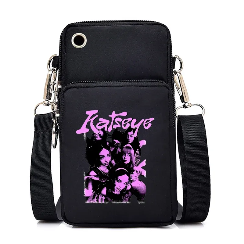 sacs à bandoulière vintage katseye hip hop pour femmes et hommes, mini sacs pour téléphone portable katseye pour filles et garçons, nouveaux sacs à main, sacs bandoulière, cadeaux
