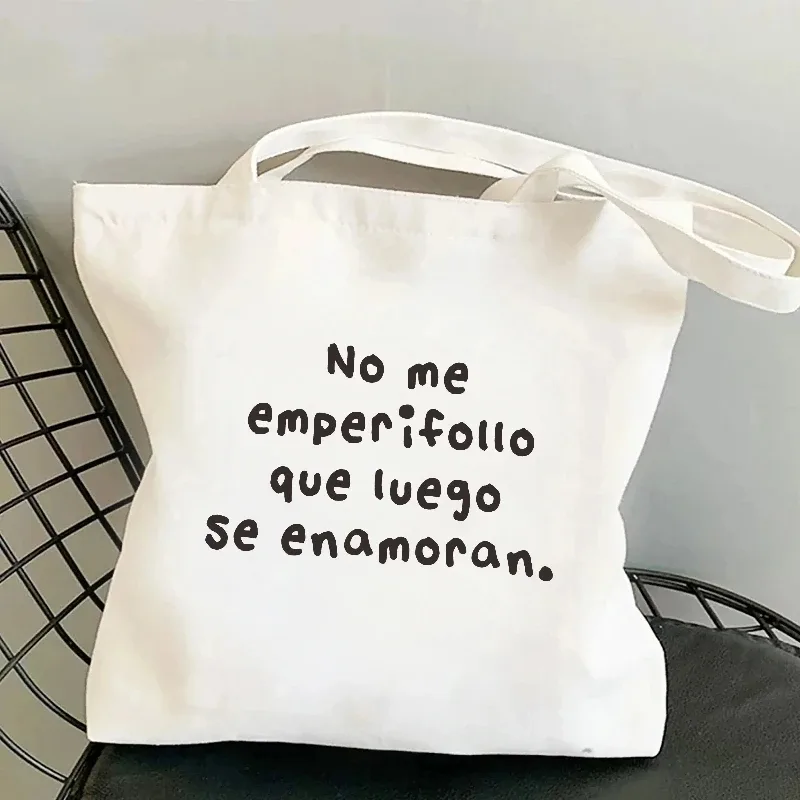 femmes sac à bandoulière graphique harajuku shopper sacs grande capacité toile fourre-tout sac à main sans fermeture éclair eco décontracté fille sacs à main