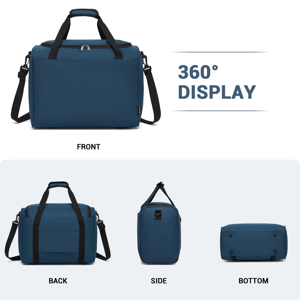 sac de cabine kono pour ryanair & airlines (40x30x20 cm) - bagage à main 25l comme sac de week-end pour femmes et hommes