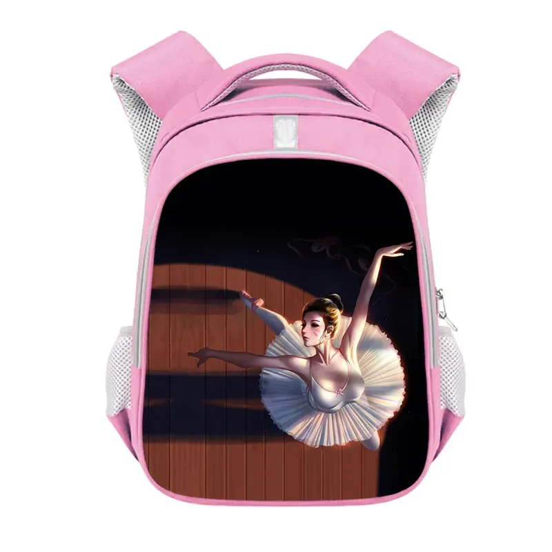 sac à dos imprimé de gymnastique rythmique pour filles, sac d'école de 13 à 16 pouces, sac de rangement de voyage de grande capacité, sac à dos d'athlète de danse