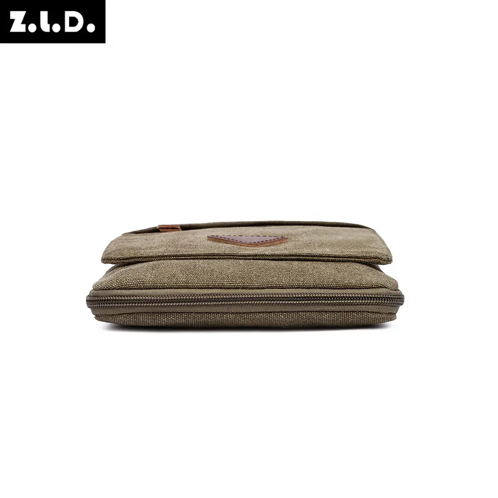 mini sacs à bandoulière en toile pour hommes, sacoches de couleurs unies, tissu solide, style vintage, nouveau design 2021