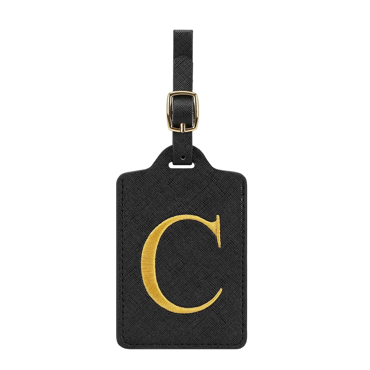 étiquette de bagage personnalisée avec 26 lettres, étiquette de nom initiale pour valise, accessoires de voyage anti-perte, adaptée aux voyages, à l'école