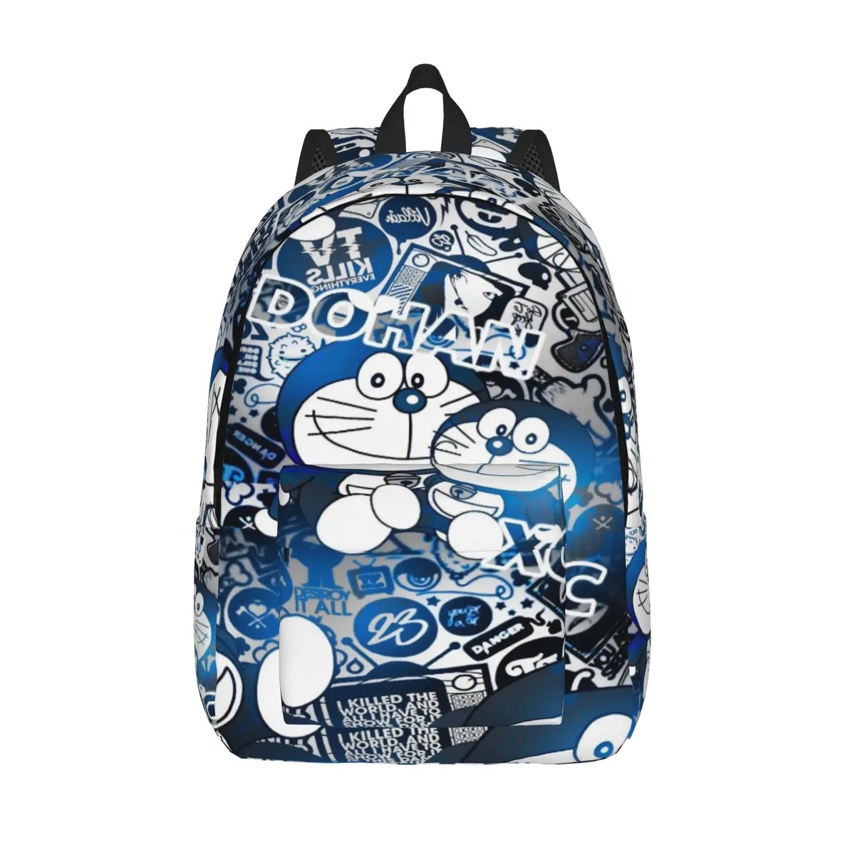 sac à dos doraemons blue cats cat cool pour l'extérieur, lycée, randonnée, voyage, sac à dos pour hommes et femmes, sac à bandoulière pour ordinateur portable